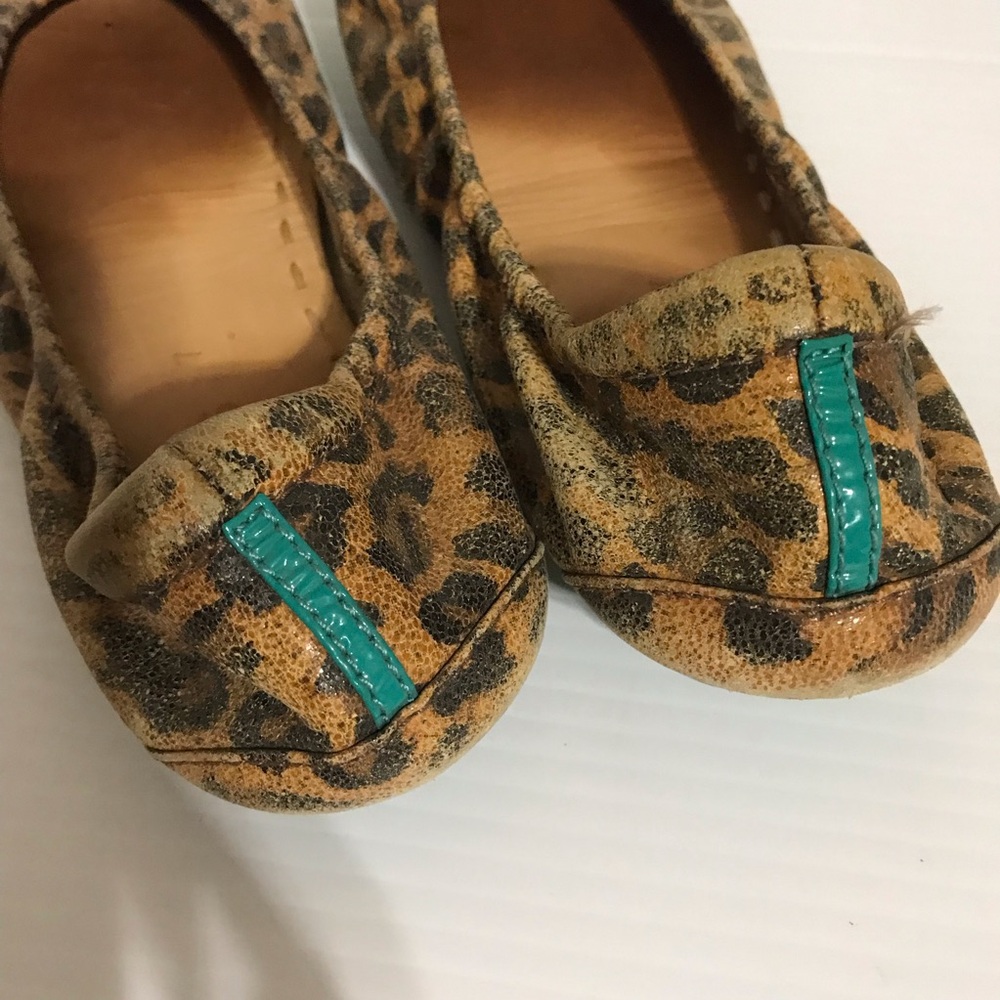 Tieks Leopard Print Women's Ballet Flats - Brown Size 7 - Picture 5 of 9